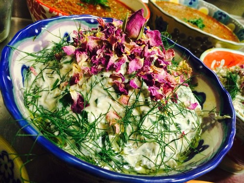 ​Booraniyeh Esfenaj - Caramelised Onions & Spinach swirled in thick yogurt